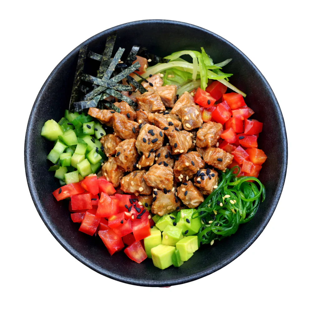 Poke with soy meat